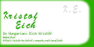 kristof eich business card